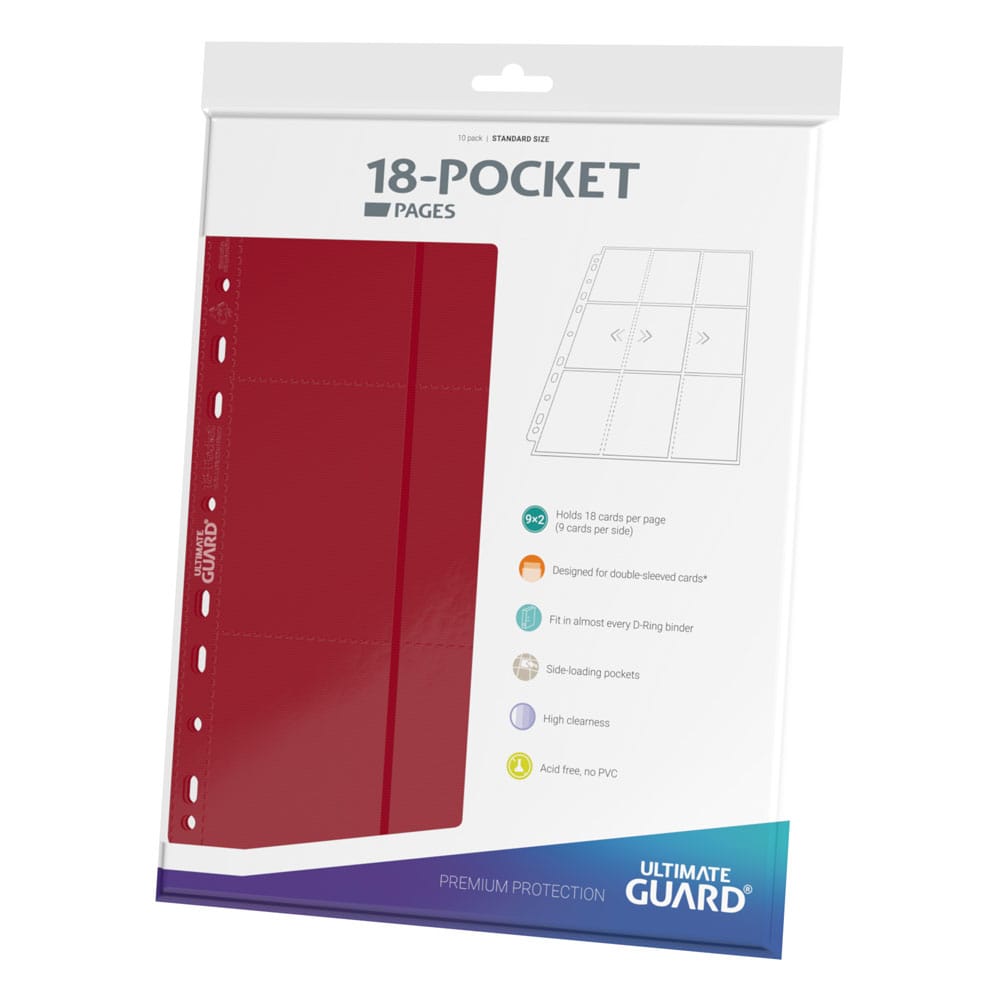 Schrijfwaren Ultimate Guard 18-Pocket Pages Side-Loading (10) - Red 
