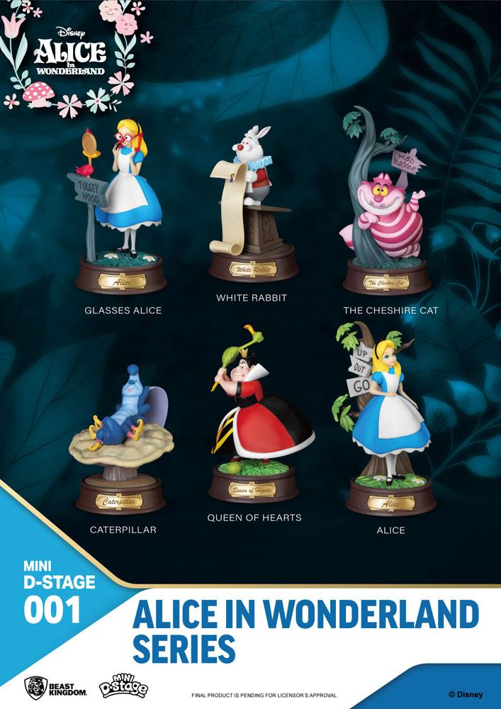Igra/Igrača Alice in Wonderland Mini Diorama Stage Statues 6-pack 10 cm 