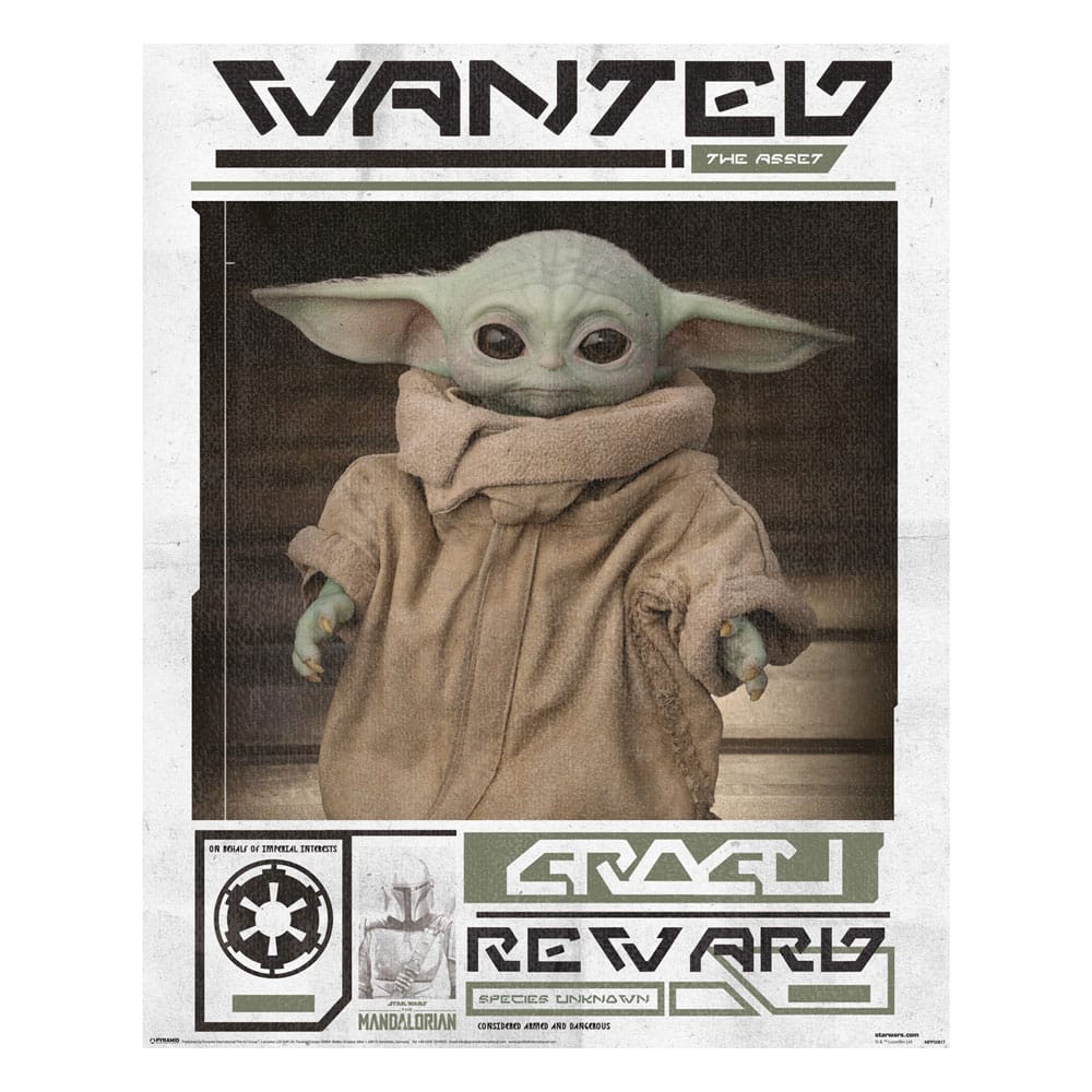 Drucksachen Star Wars: The Mandalorian Poster Pack Grogu Wanted 40 x 50 cm (4) 