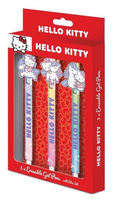 Pisarniški material Hello Kitty Erasable Gel Pen 3-Pack 