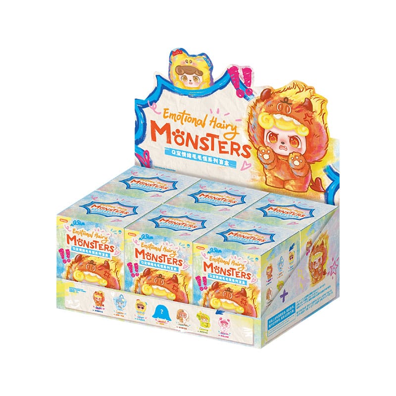 Gioco/giocattolo QKid: Emotional Hairy Monsters Series Blind Box figure 12 - 14 cm Display (6) 