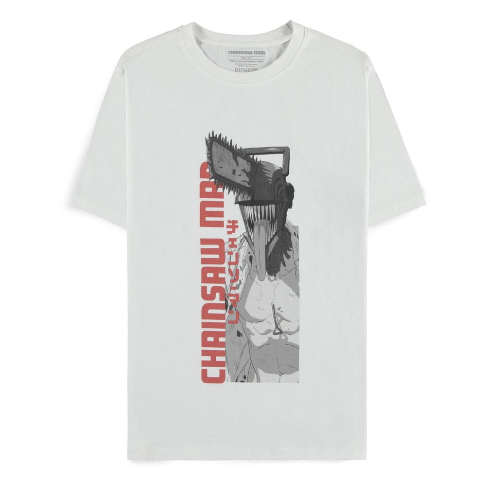 Papierenský tovar Chainsaw Man T-Shirt Chainsaw Man White Size M 