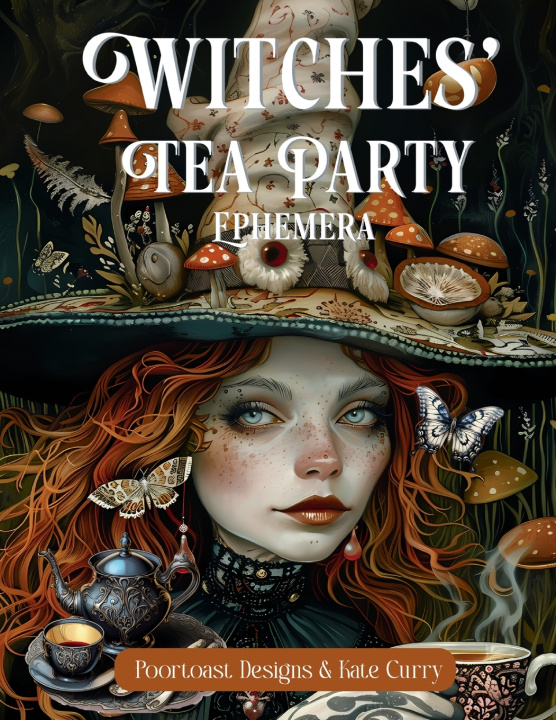 Kniha Witches' Tea Party Ephemera Book Poortoast Designs
