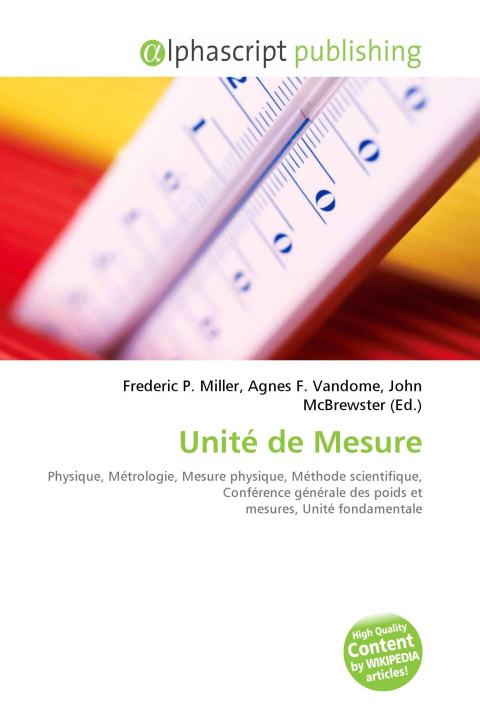 Kniha Unité de Mesure Agnes F. Vandome