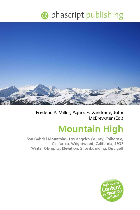 Kniha Mountain High Agnes F. Vandome