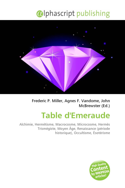 Kniha Table d'Emeraude Agnes F. Vandome