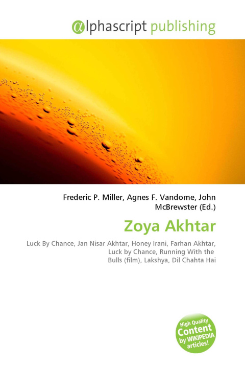 Kniha Zoya Akhtar Agnes F. Vandome