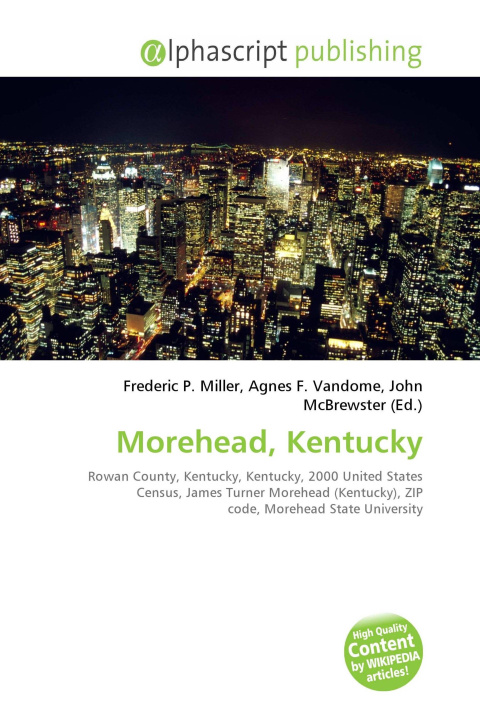 Knjiga Morehead, Kentucky Agnes F. Vandome