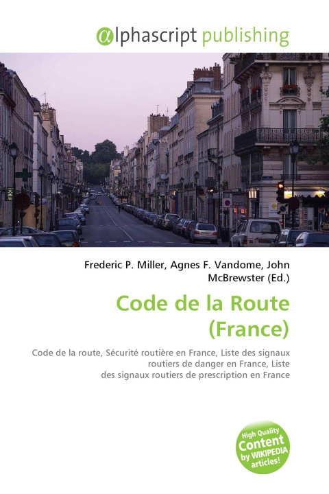 Kniha Code de la Route (France) Agnes F. Vandome