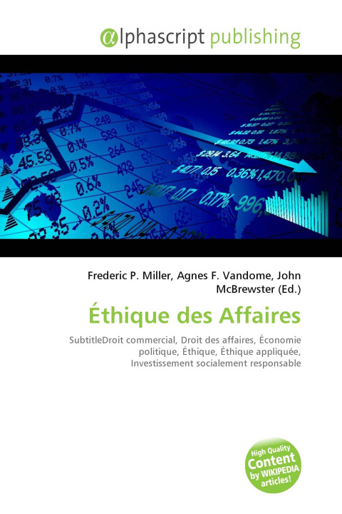 Kniha Éthique des Affaires Agnes F. Vandome