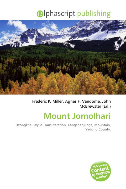 Knjiga Mount Jomolhari Agnes F. Vandome