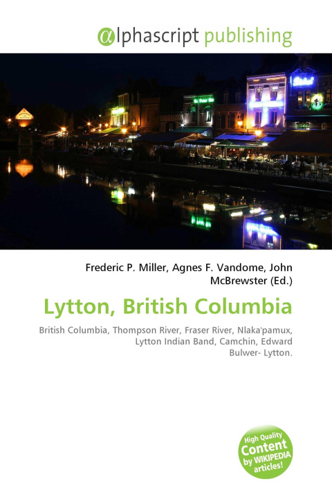 Kniha Lytton, British Columbia Agnes F. Vandome