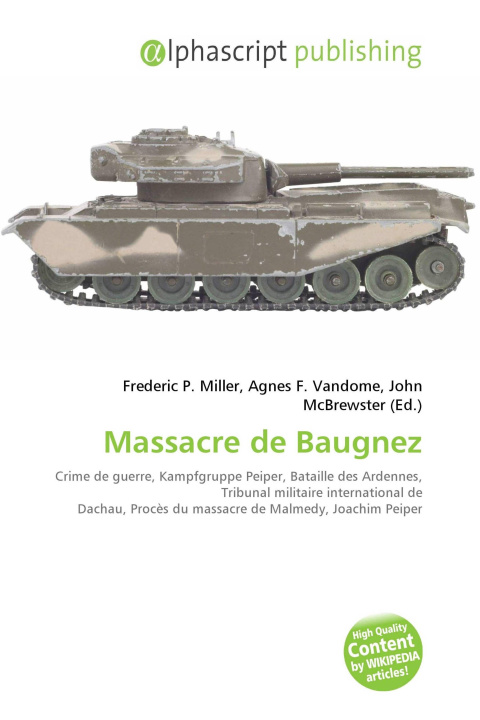 Knjiga Massacre de Baugnez Agnes F. Vandome