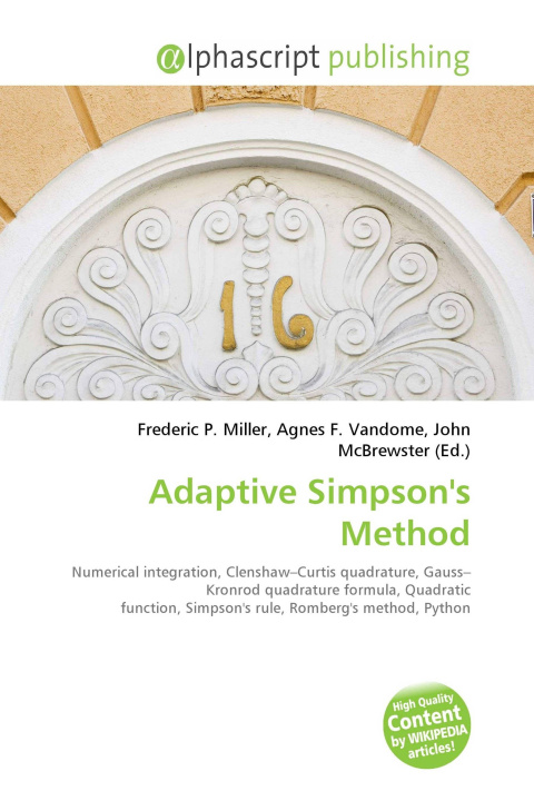 Kniha Adaptive Simpson's Method Agnes F. Vandome
