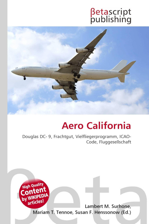 Kniha Aero California Mariam T. Tennoe