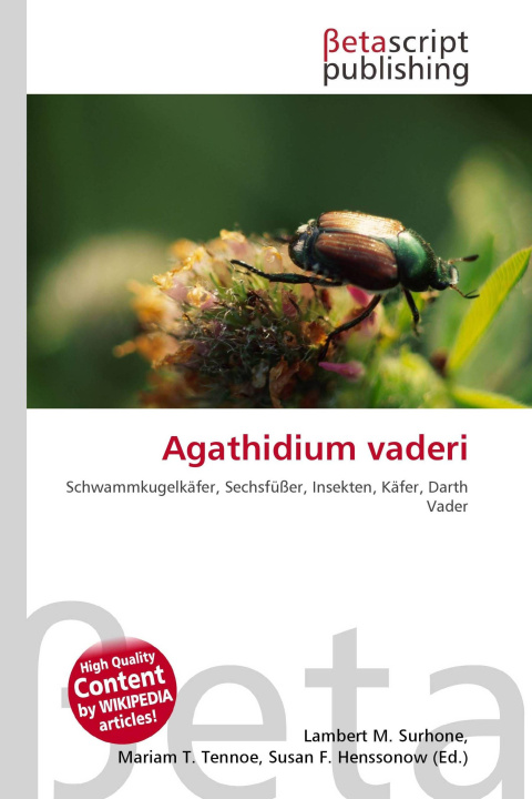 Kniha Agathidium vaderi Miriam T. Timpledon