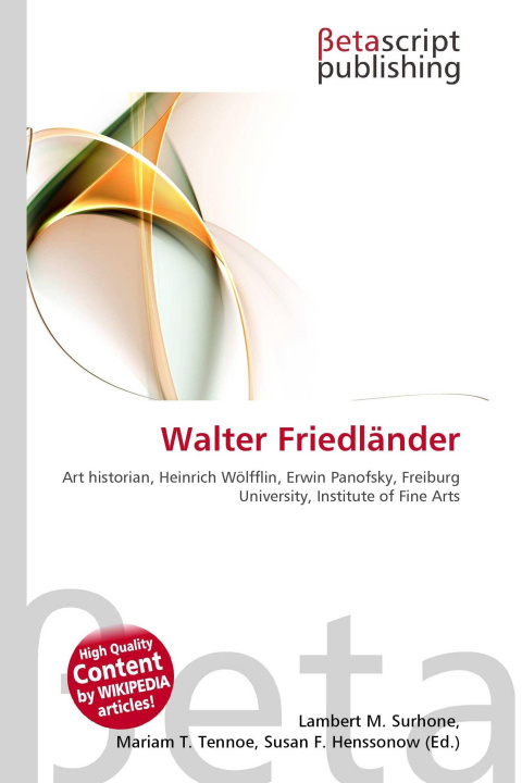 Kniha Walter Friedländer Miriam T. Timpledon