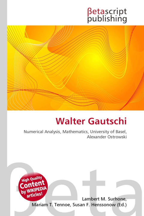 Kniha Walter Gautschi Miriam T. Timpledon