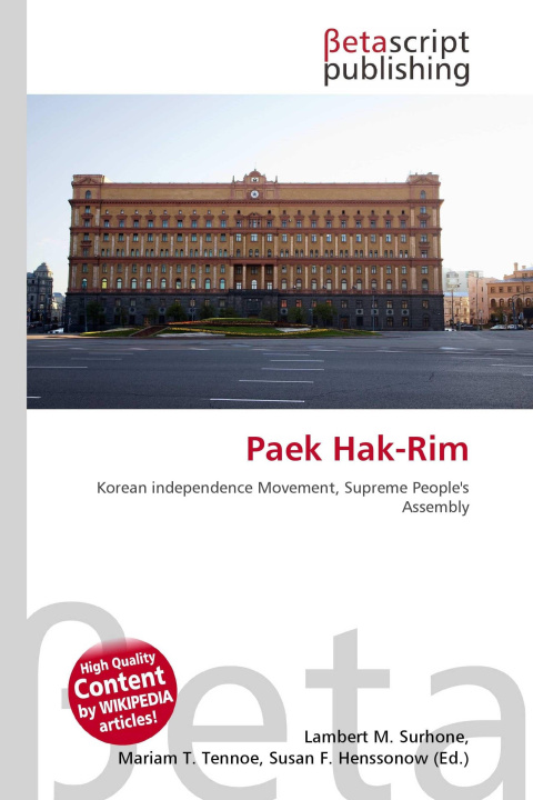 Kniha Paek Hak-Rim Miriam T. Timpledon