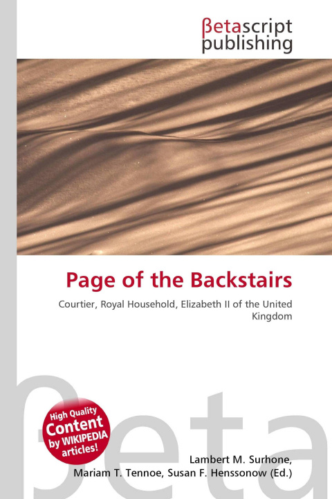 Kniha Page of the Backstairs Miriam T. Timpledon