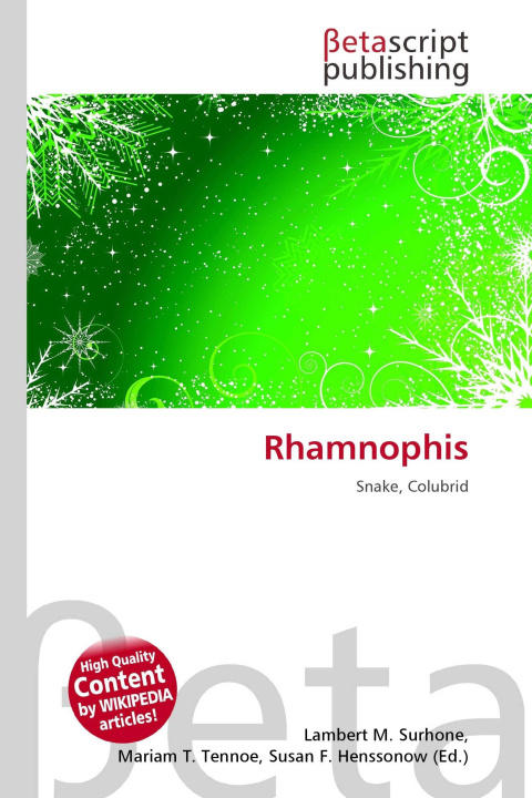 Kniha Rhamnophis Miriam T. Timpledon