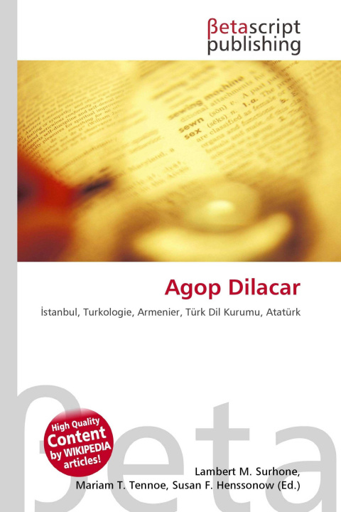 Kniha Agop Dilacar Miriam T. Timpledon