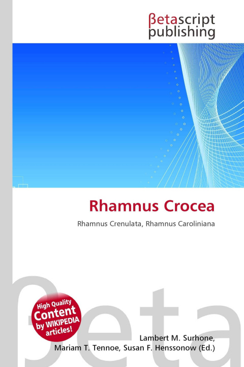 Kniha Rhamnus Crocea Miriam T. Timpledon