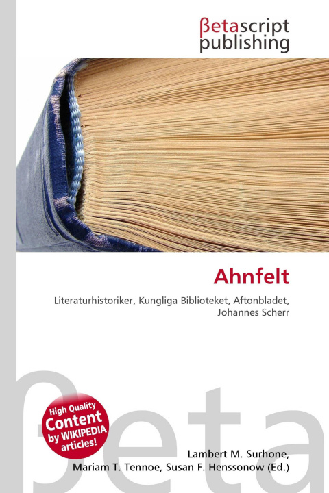 Kniha Ahnfelt Miriam T. Timpledon