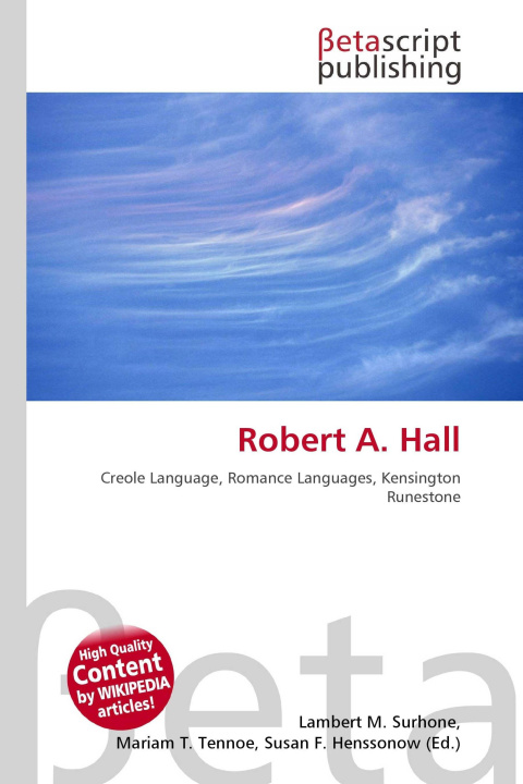 Knjiga Robert A. Hall Miriam T. Timpledon