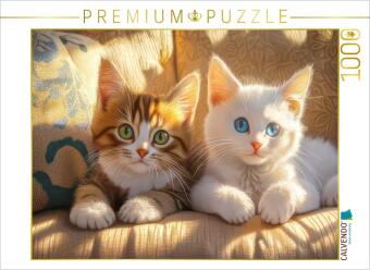 Spel/speelgoed CALVENDO Puzzle Illustrationen von Katzen | 1000 Teile Lege-Größe 64x48cm Foto-Puzzle für glückliche Stunden Calvendo