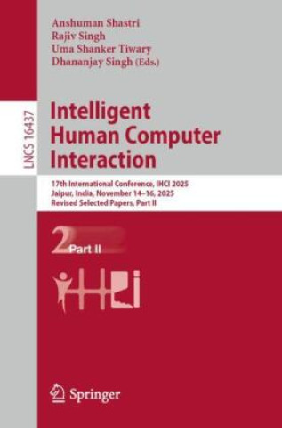 Kniha Intelligent Human Computer Interaction Anshuman Shastri