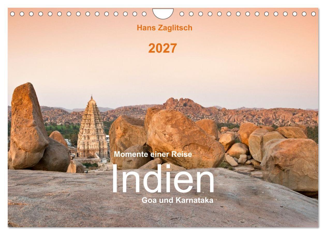 Kalendář/Diář Momente einer Reise - Goa und Karnataka (Wandkalender 2027 DIN A4 quer), CALVENDO Monatskalender Calvendo