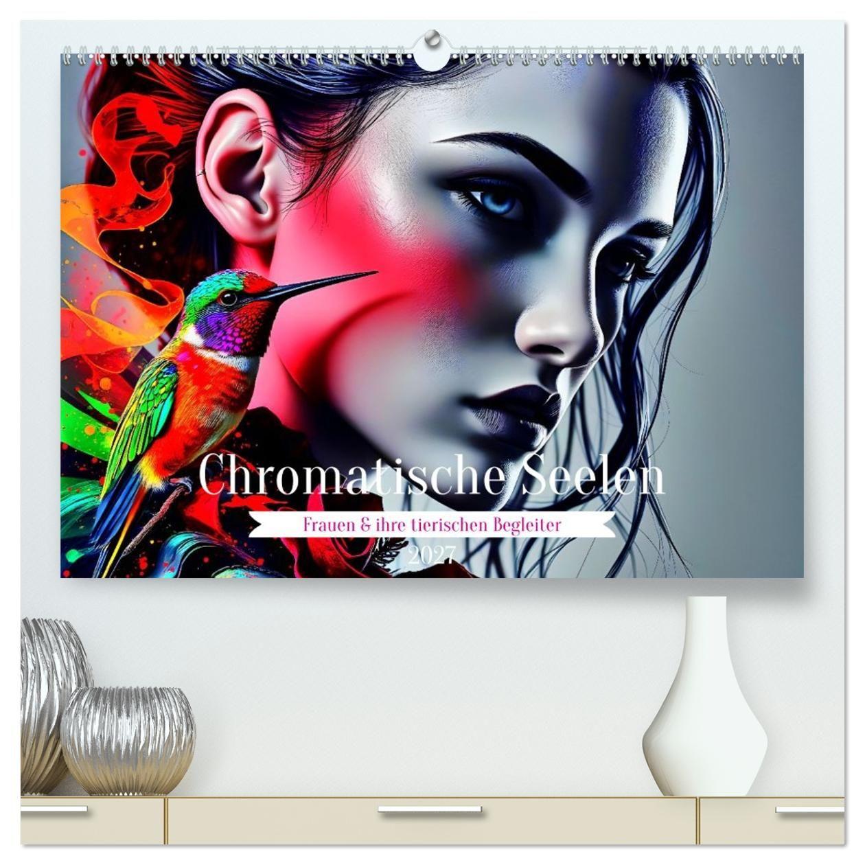 Kalendarz/Pamiętnik Farben der Seele (hochwertiger Premium Wandkalender 2027 DIN A2 quer), Kunstdruck in Hochglanz Calvendo