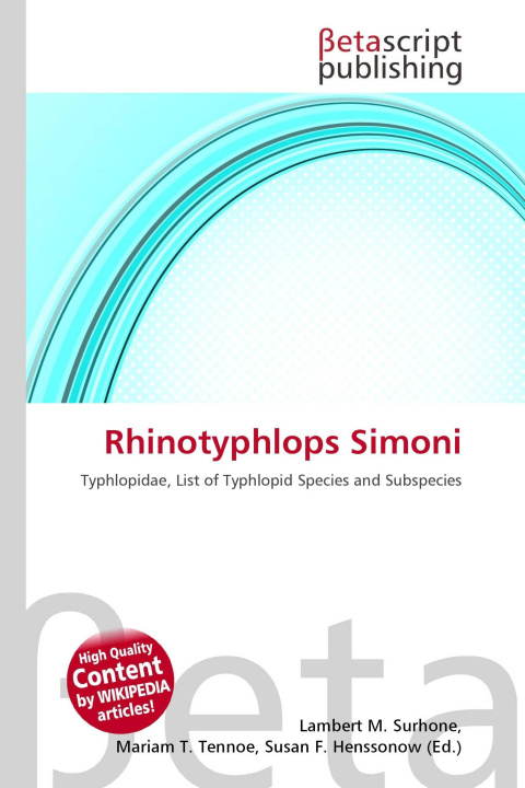 Kniha Rhinotyphlops Simoni Miriam T. Timpledon