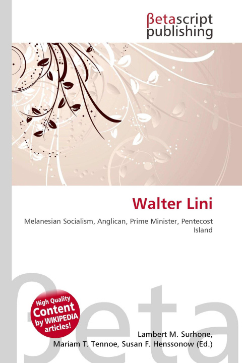 Kniha Walter Lini Miriam T. Timpledon