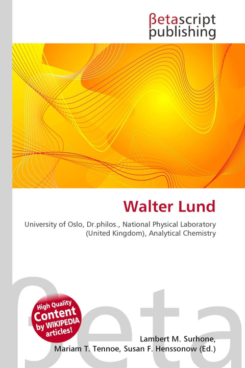 Knjiga Walter Lund Miriam T. Timpledon