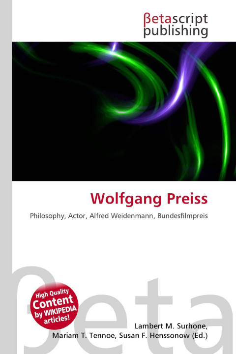 Kniha Wolfgang Preiss Miriam T. Timpledon