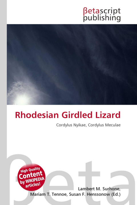 Kniha Rhodesian Girdled Lizard Mariam T. Tennoe