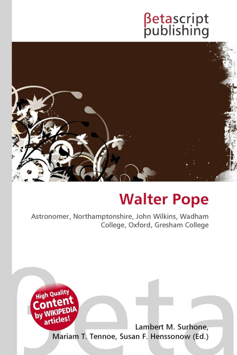 Kniha Walter Pope Mariam T. Tennoe