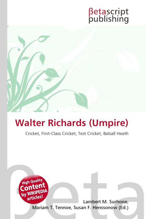 Kniha Walter Richards (Umpire) Mariam T. Tennoe