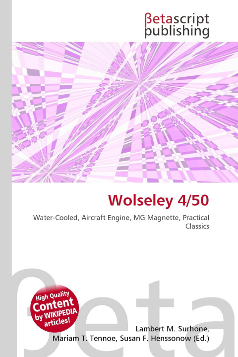 Kniha Wolseley 4/50 Mariam T. Tennoe