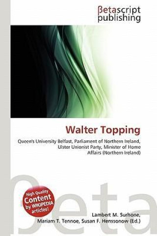 Kniha Walter Topping Mariam T. Tennoe