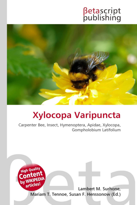 Kniha Xylocopa Varipuncta Mariam T. Tennoe