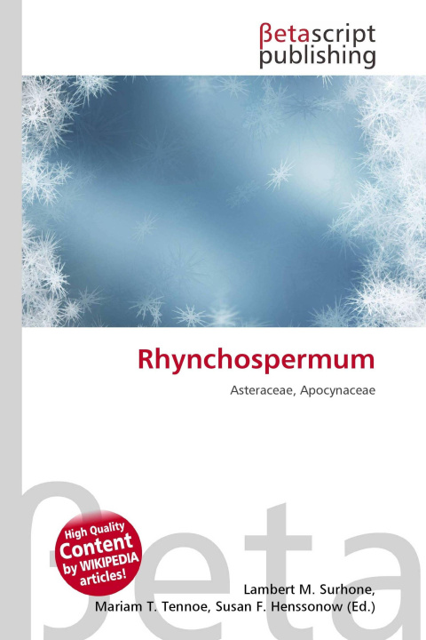 Kniha Rhynchospermum Mariam T. Tennoe