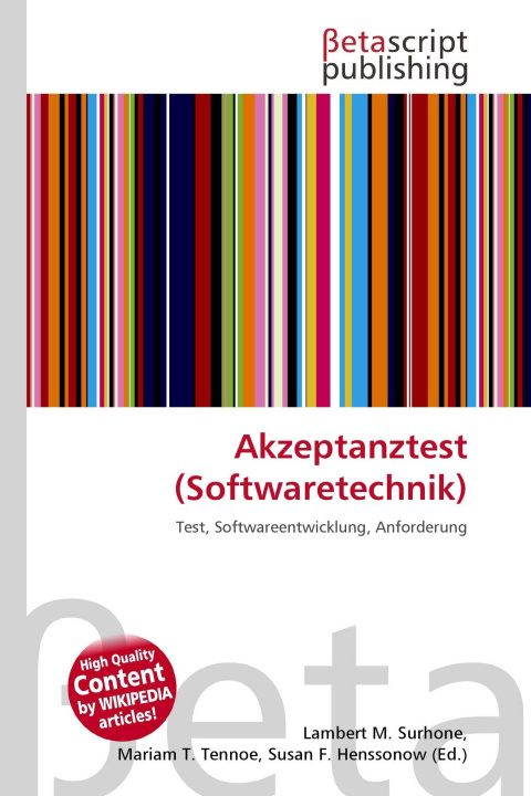 Kniha Akzeptanztest (Softwaretechnik) Mariam T. Tennoe