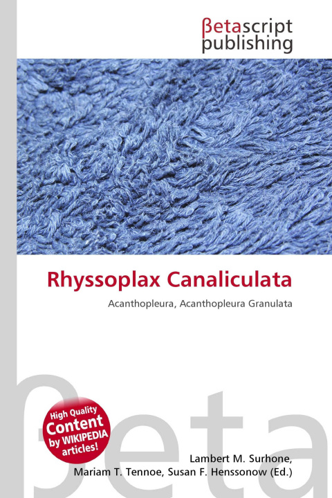 Książka Rhyssoplax Canaliculata Mariam T. Tennoe