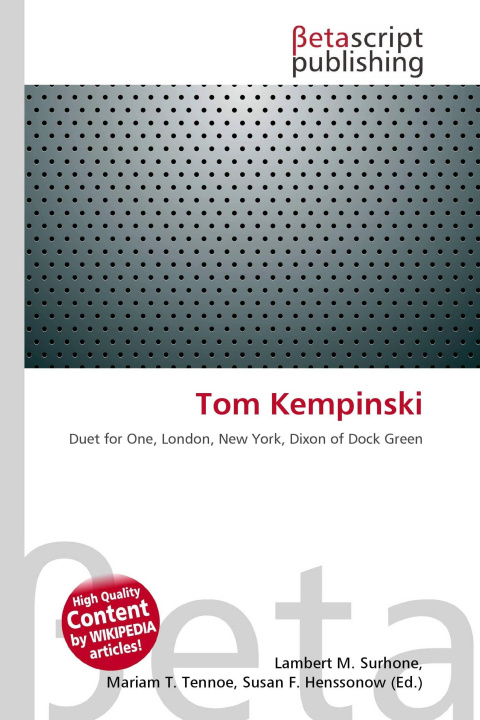Kniha Tom Kempinski Mariam T. Tennoe