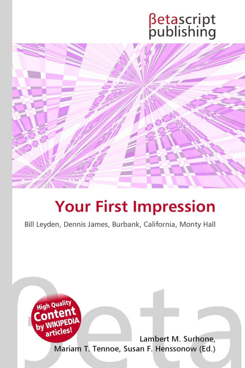 Könyv Your First Impression Mariam T. Tennoe
