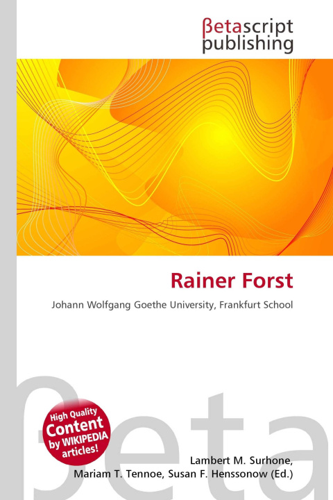 Kniha Rainer Forst Mariam T. Tennoe