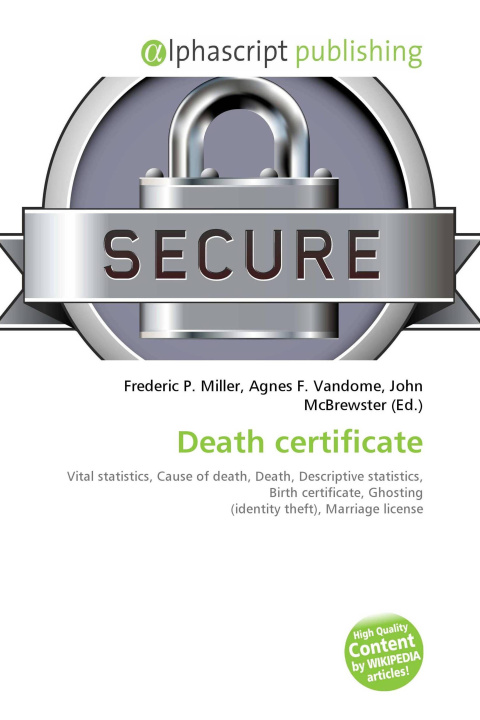 Knjiga Death certificate Agnes F. Vandome